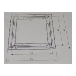 TOP MULTI Revisionsklappen Gk-Einlage Alu pulverbeschichtet WEISS Gr&ouml;&szlig;e 400mm x 400mm